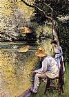 Fishing Canvas Paintings - Fishing